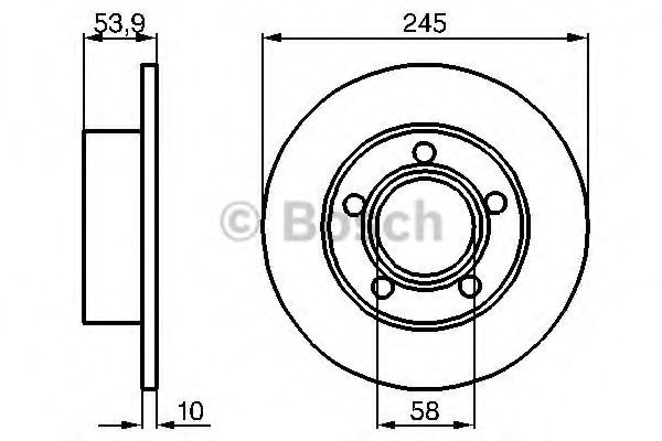 Disc frana AUDI A6 (4B2, C5) (1997 - 2005) BOSCH 0 986 478 461 piesa NOUA