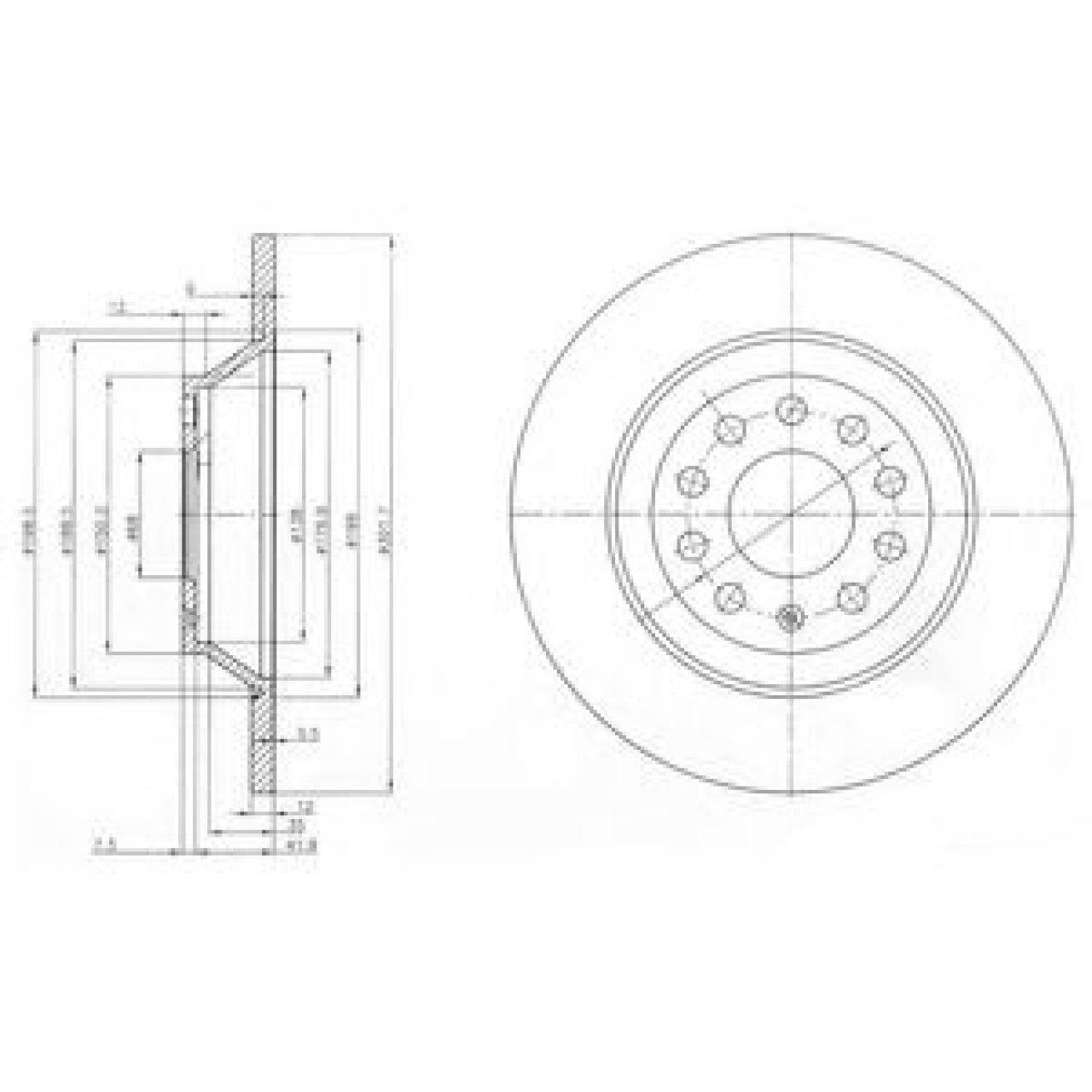 Disc frana AUDI A6 (4B2, C5) (1997 - 2005) DELPHI BG3956C piesa NOUA