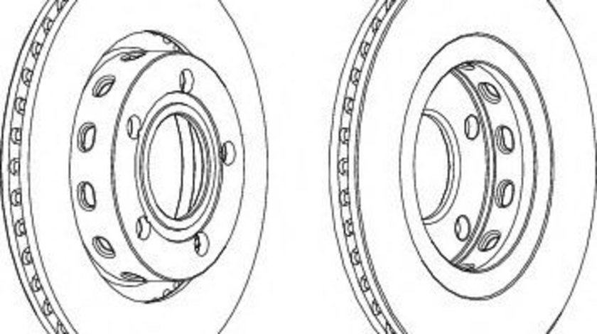 Disc frana AUDI A6 (4B2, C5) (1997 - 2005) FERODO DDF1896C piesa NOUA