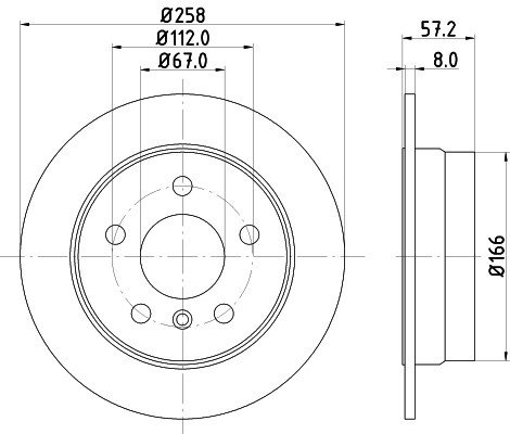 Disc frana AUDI A6 (4B2, C5) (1997 - 2005) KRIEGER 0950004239 piesa NOUA