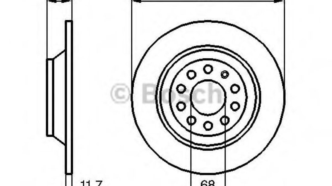 Disc frana AUDI A6 (4F2, C6) (2004 - 2011) BOSCH 0 986 479 257 piesa NOUA