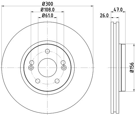 Disc frana AUDI A6 (4F2, C6) (2004 - 2011) KRIEGER 0950004106 piesa NOUA