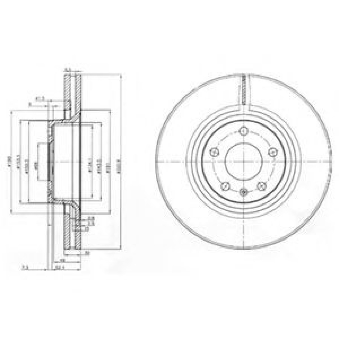 Disc frana AUDI A6 Allroad (4FH, C6) (2006 - 2011) DELPHI BG3939 piesa NOUA