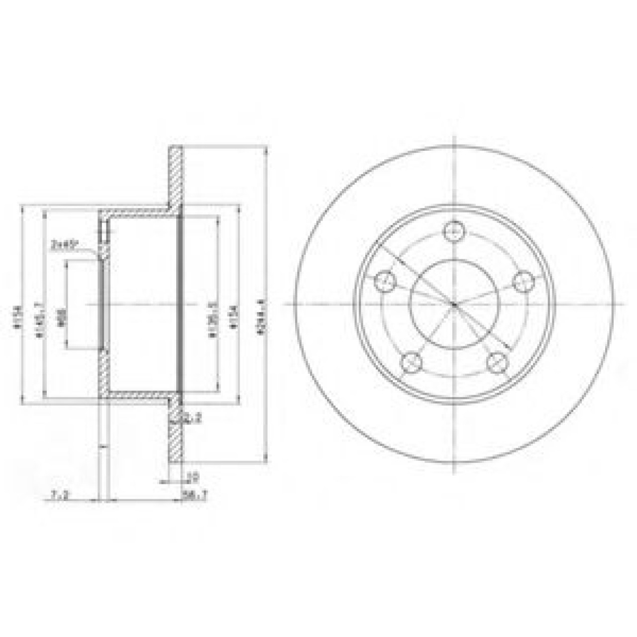 Disc frana AUDI A6 Avant (4A, C4) (1994 - 1997) DELPHI BG2746 piesa NOUA