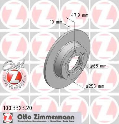 Disc frana AUDI A6 Avant (4B5, C5) (1997 - 2005) ZIMMERMANN 100.3323.20 piesa NOUA