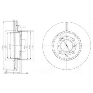 Disc frana AUDI A6 Avant (4F5, C6) (2005 - 2011) DELPHI BG3965 piesa NOUA