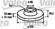 Disc frana AUDI A6 Avant (4G5, C7, 4GD) (2011 - 2016) VALEO 197126 piesa NOUA