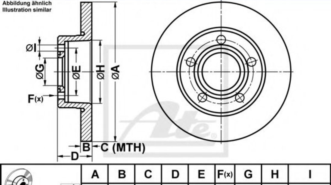 Disc frana AUDI A8 (4D2, 4D8) (1994 - 2002) ATE 24.0110-0116.1 piesa NOUA