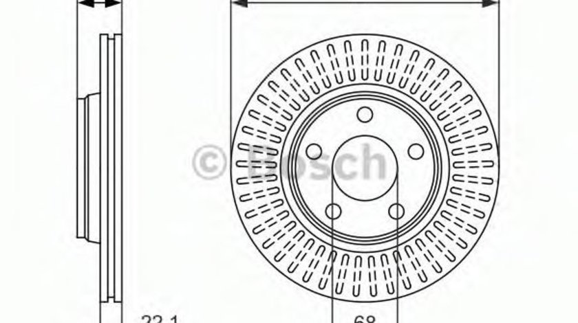 Disc frana AUDI A8 (4D2, 4D8) (1994 - 2002) BOSCH 0 986 479 916 piesa NOUA