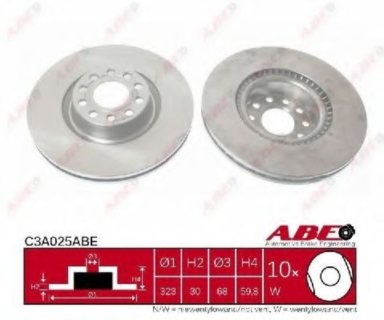 Disc frana AUDI A8 (4E) (2002 - 2010) ABE C3A025ABE piesa NOUA