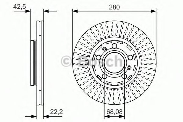 Disc frana AUDI A8 (4E) (2002 - 2010) BOSCH 0 986 479 C89 piesa NOUA