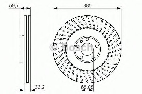 Disc frana AUDI A8 (4E) (2002 - 2010) BOSCH 0 986 479 A31 piesa NOUA