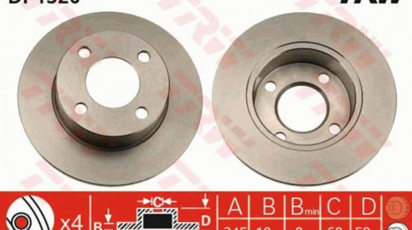 Disc frana Audi AUDI 90 (89, 89Q, 8A, B3) 1987-1991 #2 02908