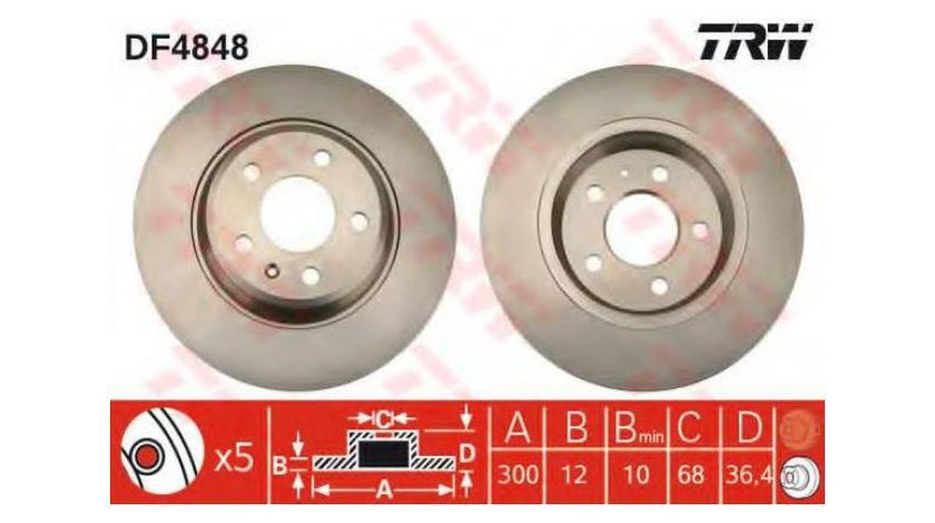 Disc frana Audi AUDI A6 Allroad (4GH, 4GJ) 2012-2016 #3 08A75910