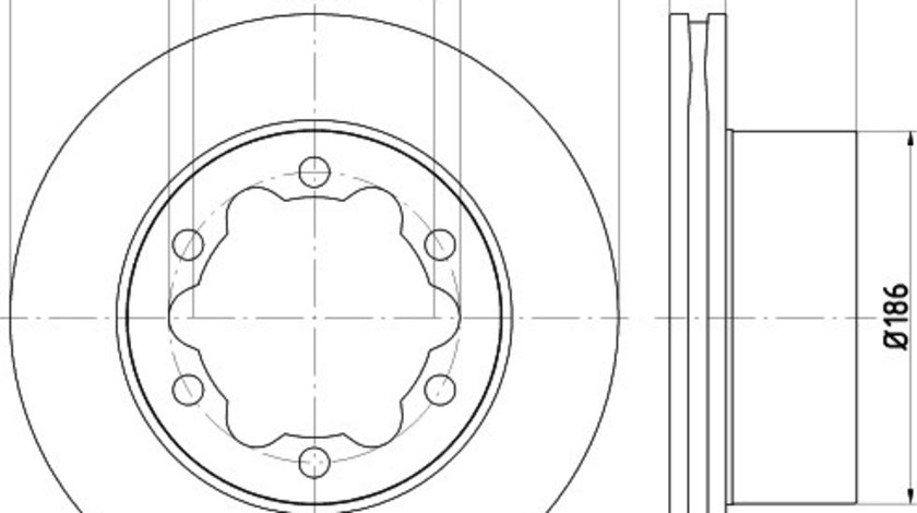 Disc frana AUDI Q3 (8U) (2011 - 2016) KRIEGER 0950004081 piesa NOUA