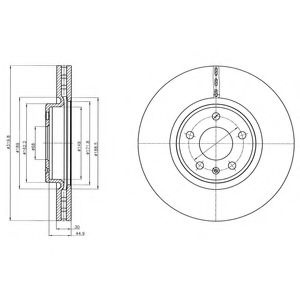 Disc frana AUDI Q5 (8R) (2008 - 2016) DELPHI BG4346C piesa NOUA