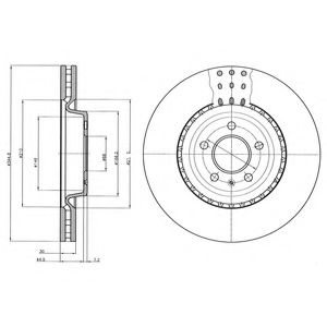 Disc frana AUDI Q5 (8R) (2008 - 2016) DELPHI BG9110C piesa NOUA