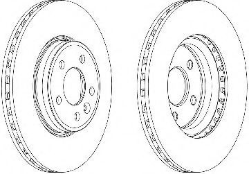 Disc frana AUDI Q5 (8R) (2008 - 2016) FERODO DDF1663C piesa NOUA