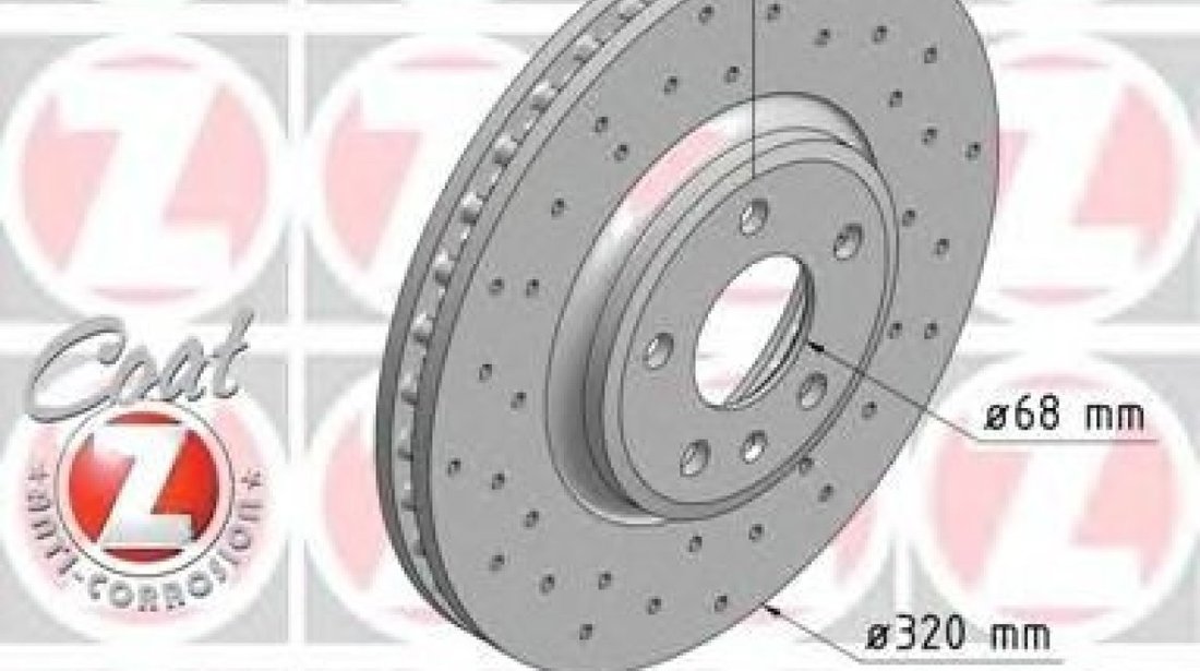 Disc frana AUDI Q5 (8R) (2008 - 2016) ZIMMERMANN 100.3331.52 piesa NOUA