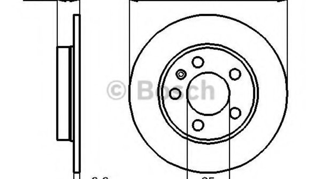 Disc frana AUDI TT (8N3) (1998 - 2006) BOSCH 0 986 478 481 piesa NOUA