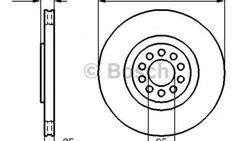 Disc frana AUDI TT Roadster (8N9) (1999 - 2006) BOSCH 0 986 478 467 piesa NOUA