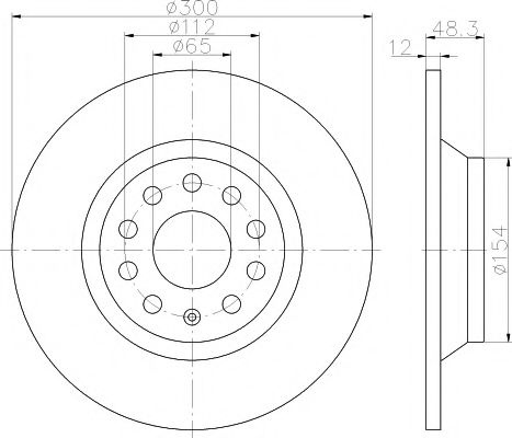 Disc frana AUDI TT Roadster (FV9) (2014 - 2016) TEXTAR 92255403 piesa NOUA