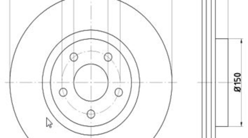 Disc frana Axa fata stanga (12108532 MTR) FORD,VOLVO,VOLVO (CHANGAN)