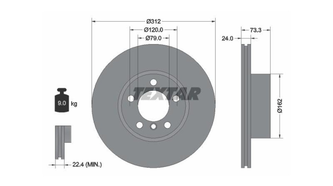 Disc frana BMW 2 Cabriolet (F23) 2014-2016 #2 0986479381