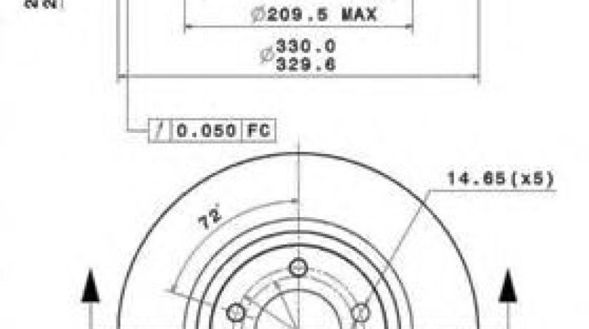 Disc frana BMW Seria 1 Cupe (E82) (2007 - 2013) BREMBO 09.A259.11 piesa NOUA