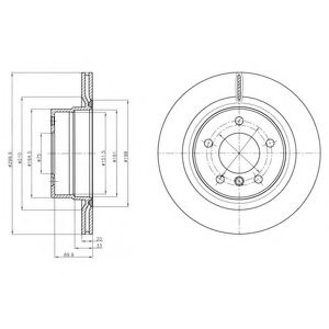 Disc frana BMW Seria 1 Cupe (E82) (2007 - 2013) DELPHI BG4293C piesa NOUA