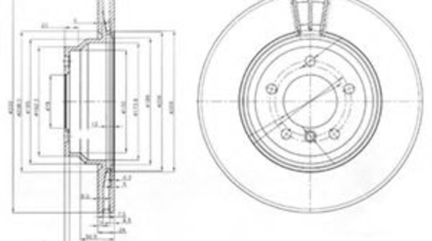 Disc frana BMW Seria 1 (E81) (2006 - 2012) DELPHI BG3959 piesa NOUA