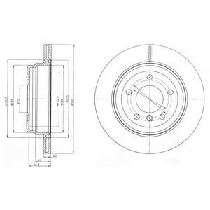 Disc frana BMW Seria 1 (E81) (2006 - 2012) DELPHI BG4243C piesa NOUA