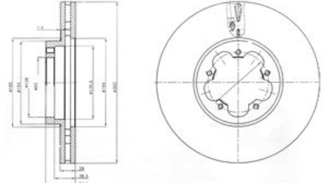 Disc frana BMW Seria 1 (E81) (2006 - 2012) KRIEGER 0950004308 piesa NOUA