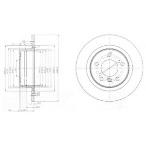 Disc frana BMW Seria 1 (E87) (2003 - 2013) DELPHI BG3960 piesa NOUA