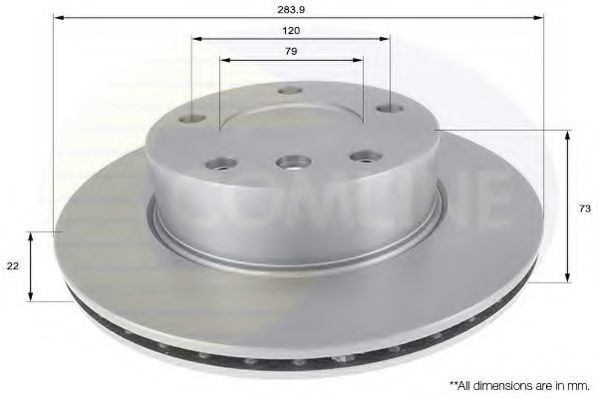 Disc frana BMW Seria 1 (F20) (2010 - 2016) COMLINE ADC1716V piesa NOUA