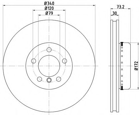 Disc frana BMW Seria 1 (F21) (2011 - 2016) TEXTAR 92264925 piesa NOUA