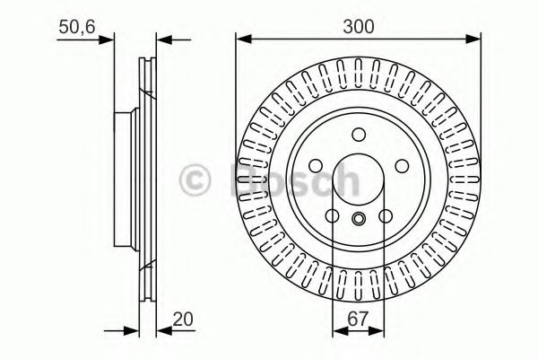 Disc frana BMW Seria 2 Active Tourer (F45) (2014 - 2016) BOSCH 0 986 479 C95 piesa NOUA