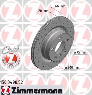 Disc frana BMW Seria 2 Cabriolet (F23) (2014 - 2016) ZIMMERMANN 150.3498.52 piesa NOUA