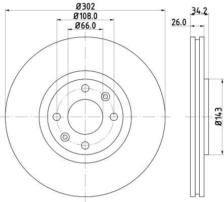 Disc frana BMW Seria 2 Cupe (F22, F87) (2013 - 2016) KRIEGER 0950004259 piesa NOUA