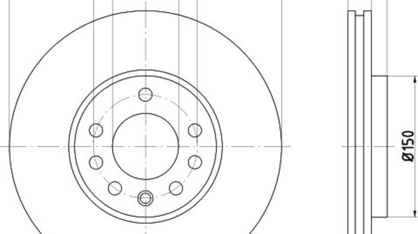 Disc frana BMW Seria 3 Cabriolet (E36) (1993 - 1999) KRIEGER 0950004101 piesa NOUA