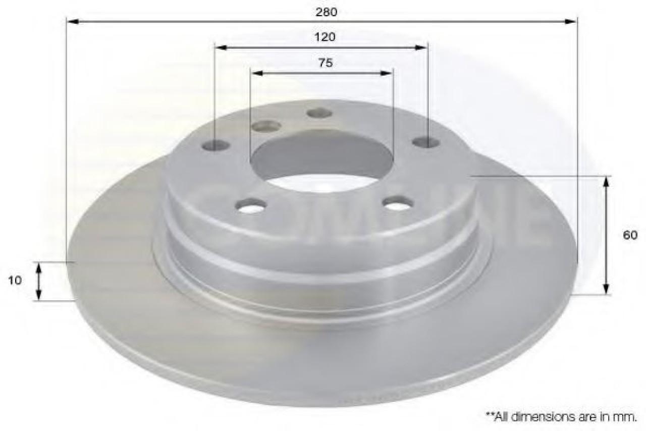 Disc frana BMW Seria 3 Cabriolet (E36) (1993 - 1999) COMLINE ADC1706 piesa NOUA