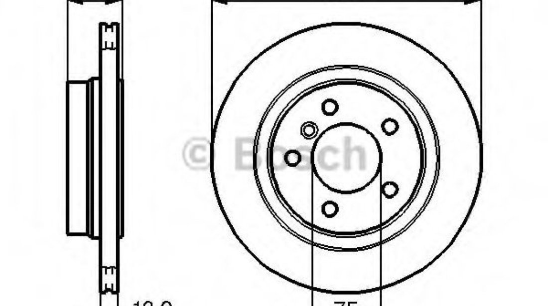 Disc frana BMW Seria 3 Cabriolet (E46) (2000 - 2007) BOSCH 0 986 478 570 piesa NOUA