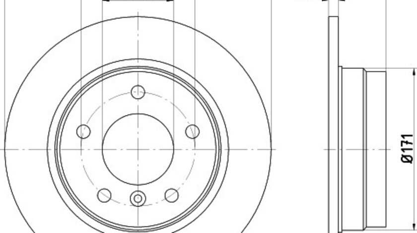 Disc frana BMW Seria 3 Compact (E46) (2001 - 2005) KRIEGER 0950004097 piesa NOUA