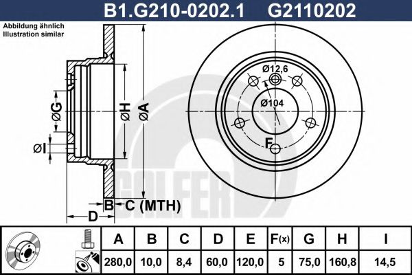 Disc frana BMW Seria 3 Cupe (E36) (1992 - 1999) GALFER B1.G210-0202.1 piesa NOUA