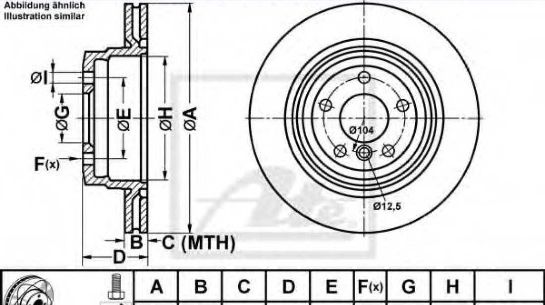 Disc frana BMW Seria 3 Cupe (E92) (2006 - 2013) ATE 24.0322-0236.1 piesa NOUA