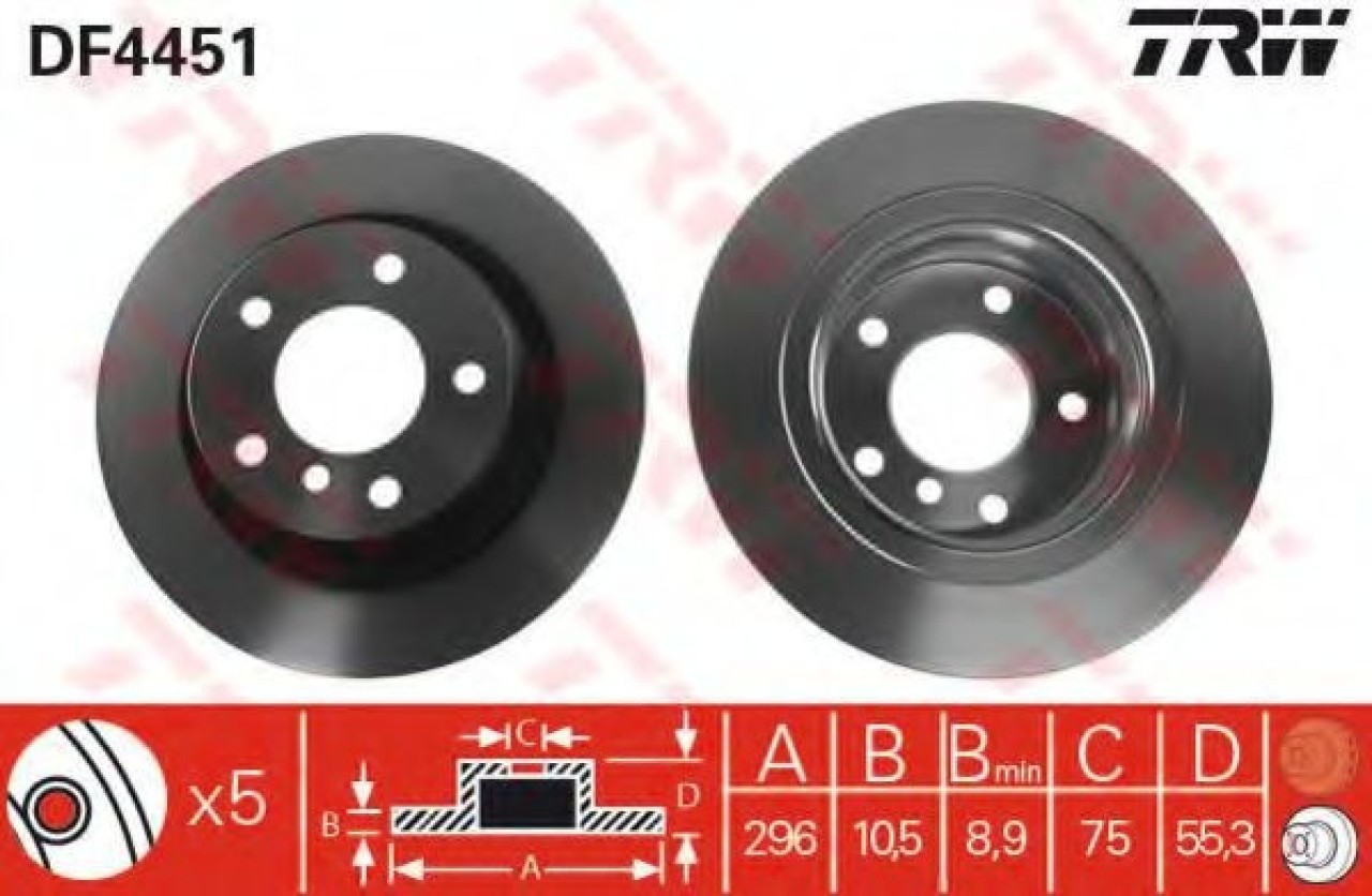 Disc frana BMW Seria 3 Cupe (E92) (2006 - 2013) TRW DF4451 piesa NOUA