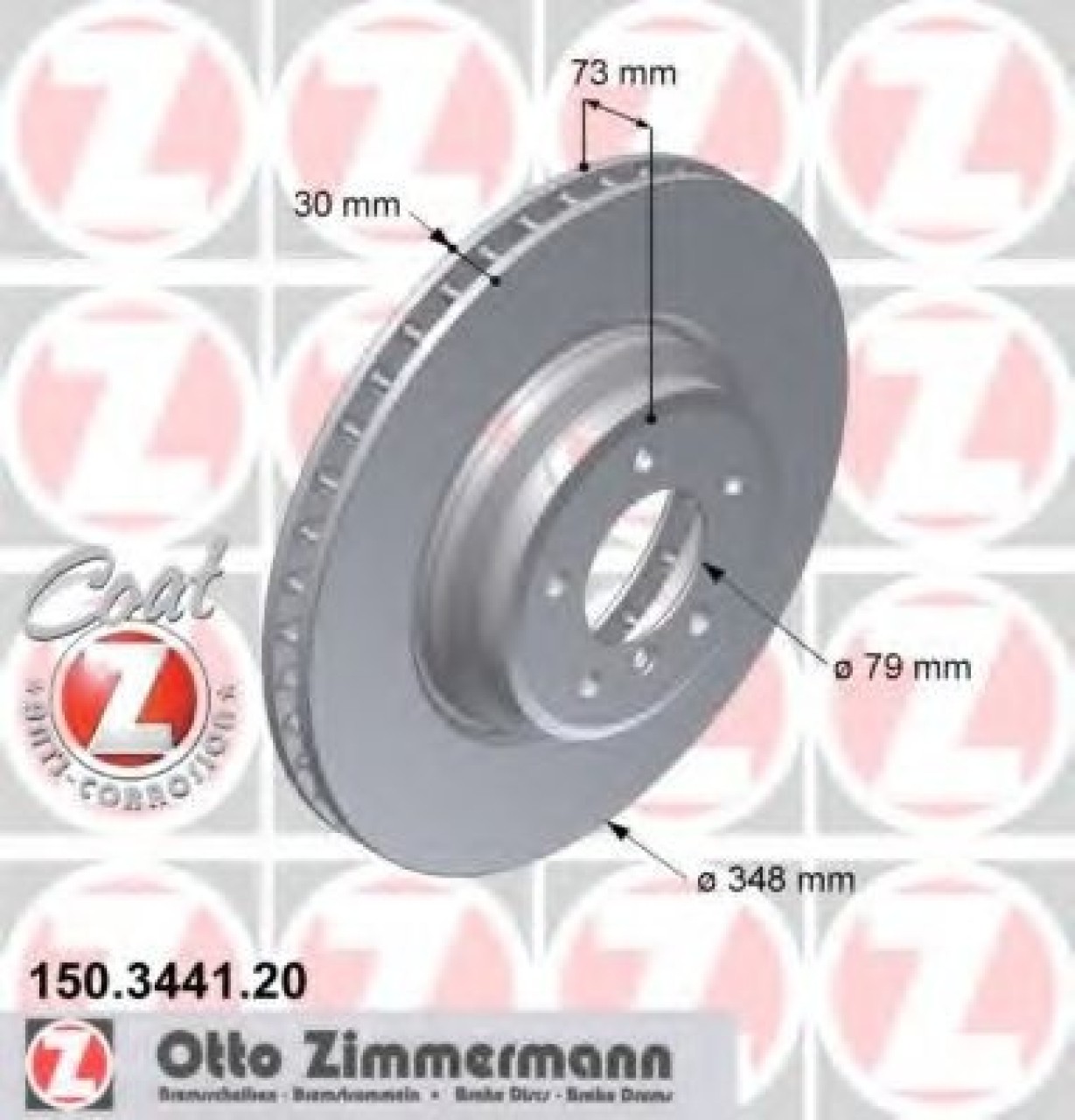 Disc frana BMW Seria 3 Cupe (E92) (2006 - 2013) ZIMMERMANN 150.3441.20 piesa NOUA