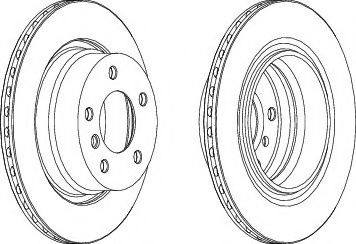 Disc frana BMW Seria 3 (E46) (1998 - 2005) FERODO DDF1285 piesa NOUA