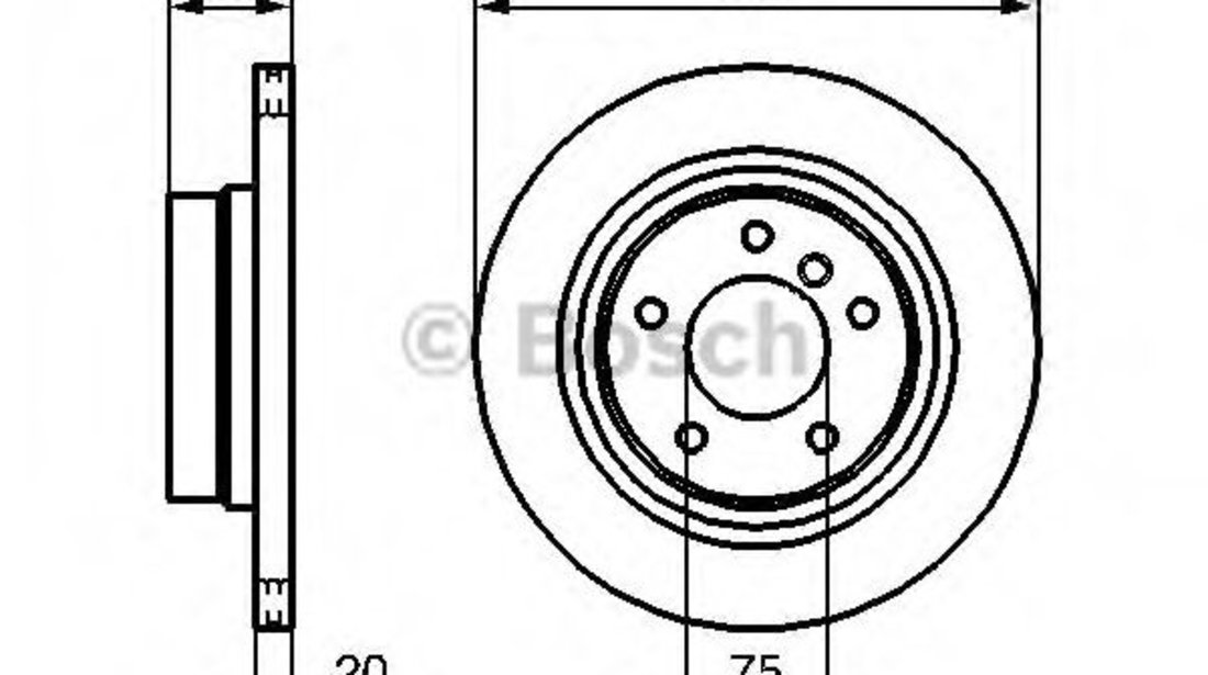 Disc frana BMW Seria 3 (E90) (2005 - 2011) BOSCH 0 986 479 218 piesa NOUA