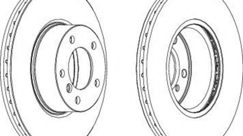 Disc frana BMW Seria 3 (E90) (2005 - 2011) FERODO DDF1717 piesa NOUA